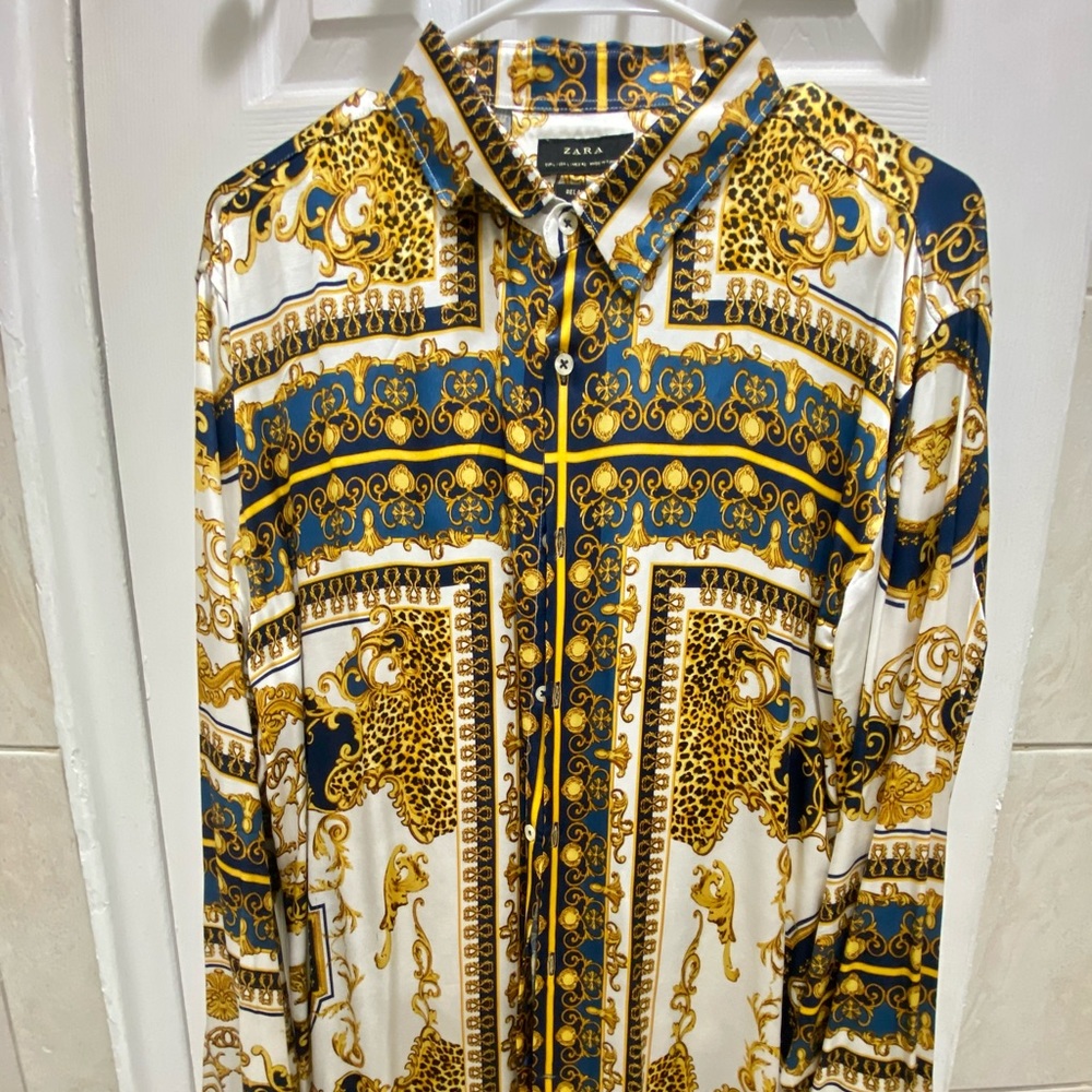 Men’s vintage Zara silk shirt. 🔥🔥🔥 size L